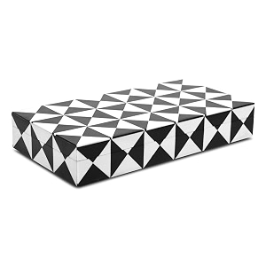handicrafts home black amp white triangle art collection storage organizer decorative box multipurpose gift 12x6x2 inch
