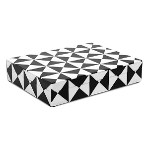 handicrafts home black amp white triangle art collection storage organizer decorative box multipurpose gift 6x8x15 inch
