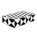 HANDICRAFTS HOME Black &amp; White Triangle Art Collection Storage Organizer Decorative Box Multipurpose Gift 8x5x2 inch