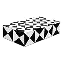 Handicrafts Home Handmade Triangle-B&amp;W Collection Decorative Jewelry Box Organizer – Keepsakes, Trinkets, and Home Decor – Antique Coffee Table Storage, Memory Box, Farmhouse Style Decor, 10x6x2.5