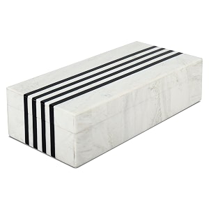 handicrafts home decorative storage box with lid  black white modern keepsake box coffee table storage organizer decorative box for remotes desk amp console decor mono sprint 10 x 45 x 25