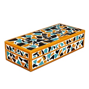 handicrafts home decorative storage box 10x45  remote control holder jewelry organizer modern decorative box with lid boho chic home dcor accent vintage memory box for living room shelf decor
