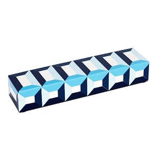 handicrafts home blue decorative storage box with lid  slim remote control holder box modern geometric resin inlay wooden box coffee table organizer small keepsake storage box-10x25x15