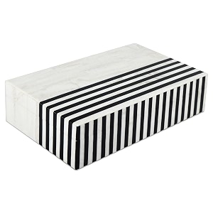 handicrafts home decorative storage box with lid  black white modern remote holder box coffee table organizer decorative storage box for living room amp desk  mono lead 10 x 6 x 25