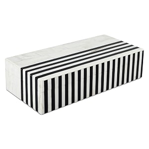 handicrafts home decorative storage box with lid  black white modern keepsake box coffee table storage organizer decorative box for remotes desk amp console decor mono lead 10 x 45 x 25