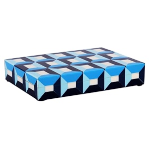 handicrafts home blue decorative storage box with lid  coffee table storage boxmodern resin inlay wooden box remote control holder decorative organizer keepsake amp jewelry box coastal decor-8x5x2