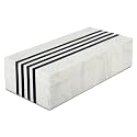 Handicrafts Home Decorative Storage Box with Lid – Black White Modern Keepsake Box, Coffee Table Storage Organizer, Decorative Box for Remotes, Desk &amp; Console Decor –Mono Sprint 10 x 4.5 x 2.5