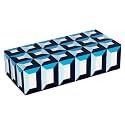Handicrafts Home Blue Decorative Storage Box with Lid – Modern Coffee Table Storage Box, Geometric Resin Inlay Wooden Box, Remote Control Holder-10x4.5x2.5