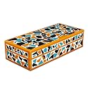 Handicrafts Home Decorative Storage Box 10x4.5 – Remote Control Holder, Jewelry Organizer, Modern Decorative Box with Lid, Boho Chic Home Décor Accent, Vintage Memory Box for Living Room Shelf Decor