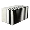 Handicrafts Home Large Decorative Storage Box with Lid – Black White Modern Jewelry Box, Keepsake Storage Box for Coffee Table, Bedroom, Shelf &amp; Home Decor – Mono Lead 10 x 5 x 5