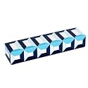 Handicrafts Home Blue Decorative Storage Box with Lid – Slim Remote Control Holder Box, Modern Geometric Resin Inlay Wooden Box, Coffee Table Organizer, Small Keepsake Storage Box-10x2.5x1.5