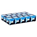 Handicrafts Home Blue Decorative Storage Box with Lid – Coffee Table Storage Box,Modern Resin Inlay Wooden Box, Remote Control Holder, Decorative Organizer, Keepsake &amp; Jewelry Box Coastal Decor-8x5x2
