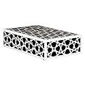 Handicrafts Home Decorative Storage Box with Lid – Black and White Moroccan Zellij Remote Holder Box, Coffee Table Storage Organizer for Living Room, Console Table &amp; Shelf Decor –10x6x2.5