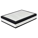 Handicrafts Home Slim Decorative Storage Box with Lid – Black White Modern Remote Control Box, Decorative Desk Organizer, Shelf Storage Box for Living Room Decor – Mono Court 8 x 6 x 1.5