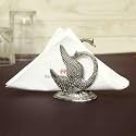 Handicrafts Paradise Swan Shaped Aluminium Metal Napkin Holder (8.9 cm x 6.4 cm x 11.5 cm)