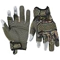 HANDLANDY Fingerless Framer Work Gloves for Men, Utility Grip Paded Gloves for Tactical Shooting Airsoft Hunting Driving (Camo- 3 Fingerless, Medium (Pack of 1))