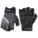 HANDLANDY Fingerless Work Gloves for Men, Half Finger Working Glove Grip Shock-Absorbing Breathable Uwrist TPR Anti-collision Gloves for Mens &amp; Women (Grey, M)