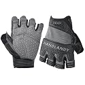 HANDLANDY Fingerless Work Gloves for Men, Padded Half Finger Tactical Mechanics Gloves, Utility Trucker Driver Gloves (Grey, Small (Pack of 1))
