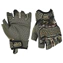 HANDLANDY Fingerless Work Gloves for Men, Padded Impact Tactical Mechanics Gloves, Grip Utility Trucker Driver Gloves (Camo- impact, Medium (Pack of 1))