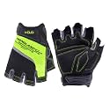HANDLANDY Fingerless Work Gloves for Men Utility Padded Half Finger Driving Working Gloves (Large, Green)