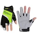 HANDLANDY Framer Work Gloves Open-Finger Carpenters Gloves, Fingerless Gaming Gloves for Tactical Shooting, Airsoft, Hunting, Police Work and Hiking L