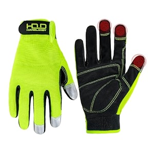 handlandy work gloves for men amp women utility mechanic working gloves touch screen flexible breathable gardening gloves for yard maintenance x-large 1 pair