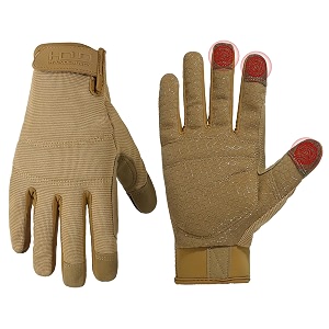 handlandy work gloves for men amp women utility mechanic working gloves touch screen with grip flexible breathable gardening gloves for yard maintenance large 1 pair