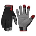 HANDLANDY Work Gloves for Men &amp; Women, Utility Mechanic Working Gloves Touch Screen, Flexible Gardening Gloves for Yard