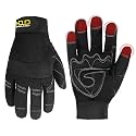 HANDLANDY Work Gloves for Men &amp; Women, Utility Mechanic Working Gloves Touch Screen, Flexible Gardening Gloves for Yard