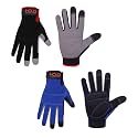 HANDLANDY Work Gloves for Men &amp; Women, Utility Mechanic Working Gloves Touch Screen, Flexible Gardening Gloves for Yard