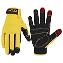 HANDLANDY Work Gloves for Men &amp; Women, Utility Mechanic Working Gloves Touch Screen, Flexible Gardening Gloves for Yard