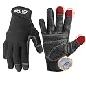 HANDLANDY Work Gloves for Men &amp; Women, Utility Mechanic Working Gloves Touch Screen, Flexible Gardening Gloves for Yard
