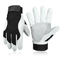 HANDLANDY Work Gloves for Men &amp; Women, Utility Mechanic Working Gloves Touch Screen, Flexible Gardening Gloves for Yard