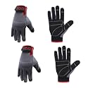 HANDLANDY Work Gloves for Men &amp; Women, Utility Mechanic Working Gloves Touch Screen, Flexible Gardening Gloves for Yard
