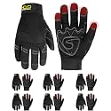 HANDLANDY Work Gloves for Men &amp; Women, Utility Mechanic Working Gloves Touch Screen, Flexible Gardening Gloves for Yard
