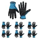 HANDLANDY Work Gloves for Men & Women, Utility Mechanic Working Gloves Touch Screen, Flexible Gardening Gloves for Yard
