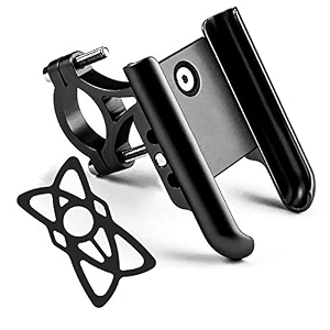 imestou bikemotorcycle phone holder aluminium handlebar phone mount 360 rotatable compatible with samsung galaxy note1010 iphone xsxr 35-72inch cellphones black