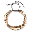 Handmade Adjustable Wrap Bracelet Bohemian String Braided Beads Anklets Gifts for Women