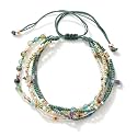 Handmade Adjustable Wrap Bracelet Bohemian String Braided Beads Anklets Gifts for Women