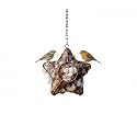 Handmade Alpaca Fur for Bird Nesting Star - EIODEAR Natural Nesting Material Holder for Wild Birds- Star-Shaped Garden Art & Bird Watcher Gift- Refillable Metal Star Cage for Hummingbirds & Songbirds
