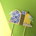 Handmade Amalfi Coast Cake Topper – Personalized Birthday Party Decoration
