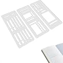 Handmade Flexible Record Template, Planner Stencils Set, Drawing &amp; Lettering Templates for Journaling, Calendar, Scrapbooking &amp; DIY Craft Supplies (Style-A3)