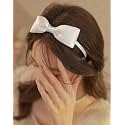 Simple Bow Hairband SBH (White)