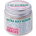 Handmade Heroes Peppermint Lip Scrub - 100% Natural Vegan Conditioning Lip Exfoliator &amp; Sugar Polish for Dry Chapped Lips - Lip Plumper &amp; Hydrating Lip Therapy for Smooth Supple Lips 1 oz