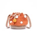 Handmade Knitted Shoulder Bag Crochet Mushroom Purse for Women