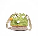 Handmade Knitted Shoulder Bag Crochet Mushroom Purse for Women