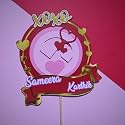Handmade Love Cake Topper – Romantic Cake Decoration