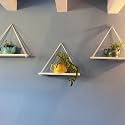 Handmade Macrame Hanging Shelf – Boho Wall Shelf for Bedroom, Living Room, Bathroom – Wooden Rope Shelf for Plants, Books, Decor – Cotton Rope Floating Shelf (Artisan Aura)