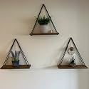 Handmade Macrame Hanging Shelf – Boho Wall Shelf for Bedroom, Living Room, Bathroom – Wooden Rope Shelf for Plants, Books, Decor – Cotton Rope Floating Shelf (Threaded Spaces)