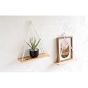 Handmade Macrame Hanging Shelf – Boho Wall Shelf for Bedroom, Living Room, Bathroom – Wooden Rope Shelf for Plants, Books, Decor – Cotton Rope Floating Shelf (Studio Macrame)
